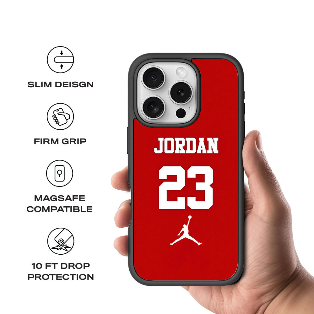 Jordan 23 3D Skin with Shockguard Armour Magsafe Case for Apple iPhone 16 Pro
