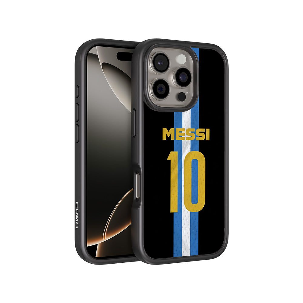 Messi Argentina Jersey 3D Skin with Shockguard Armour Magsafe Case for Apple iPhone 16 Pro Max