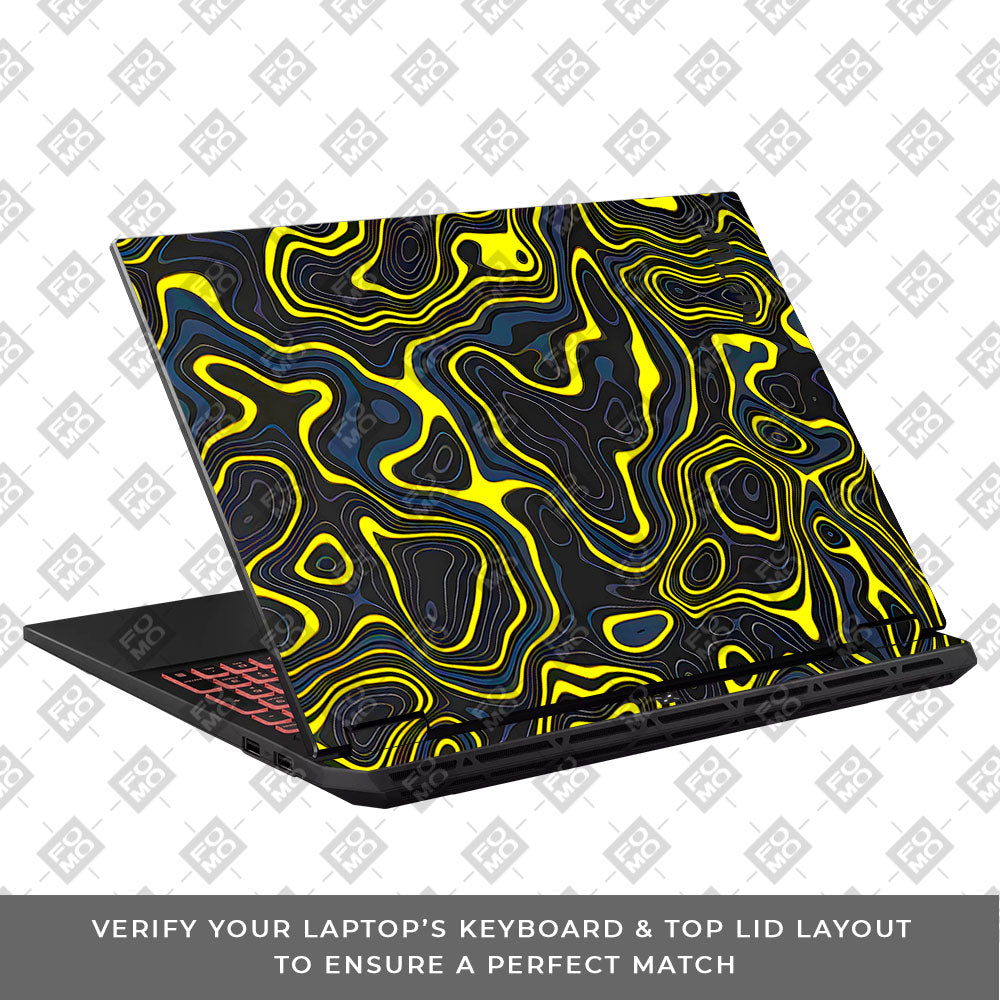 Neon Lava Contours Asus TUF Gaming A16 2025 Laptop Skin