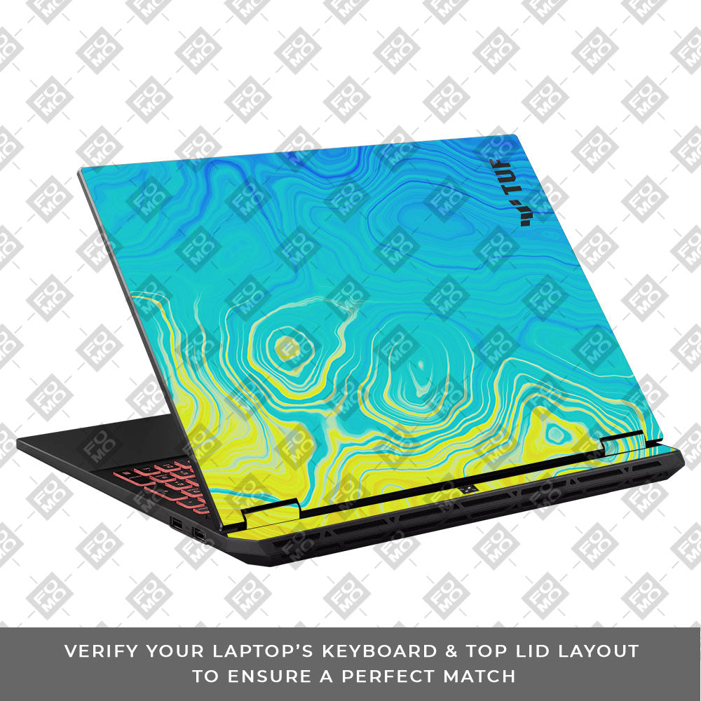 Ocean Gradient Waves Asus TUF Gaming A16 2025 Laptop Skin
