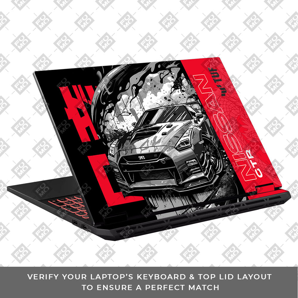 Nissan GTR Thrill Asus TUF Gaming A16 2025 Laptop Skin