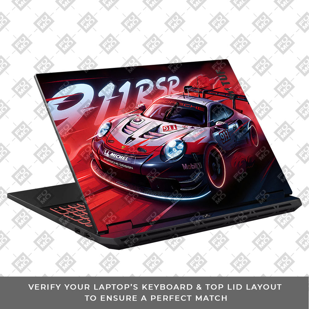 Porsche 911 RSR Asus TUF Gaming A16 2025 Laptop Skin