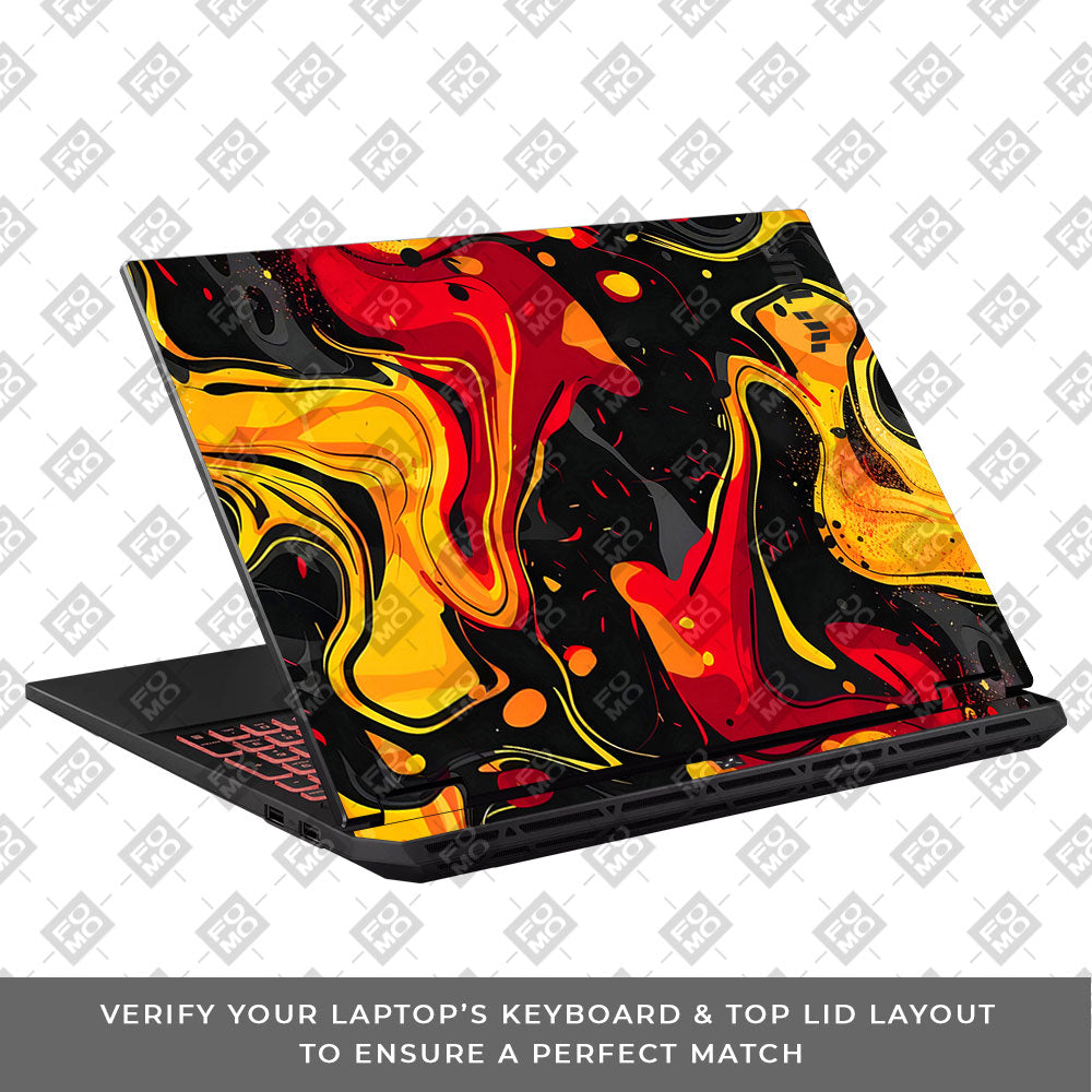 Lava Burst Asus TUF Gaming A16 2025 Laptop Skin