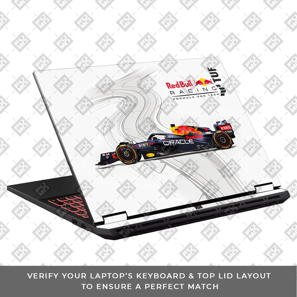 Red Bull Racing in Action Asus TUF Gaming A16 2025 Laptop Skin