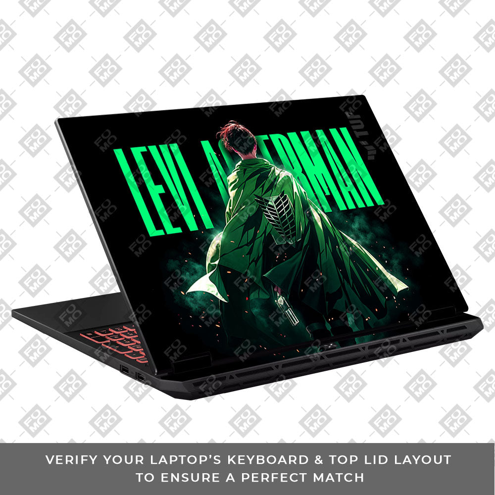 Levi Ackerman Stance Asus TUF Gaming A16 2025 Laptop Skin