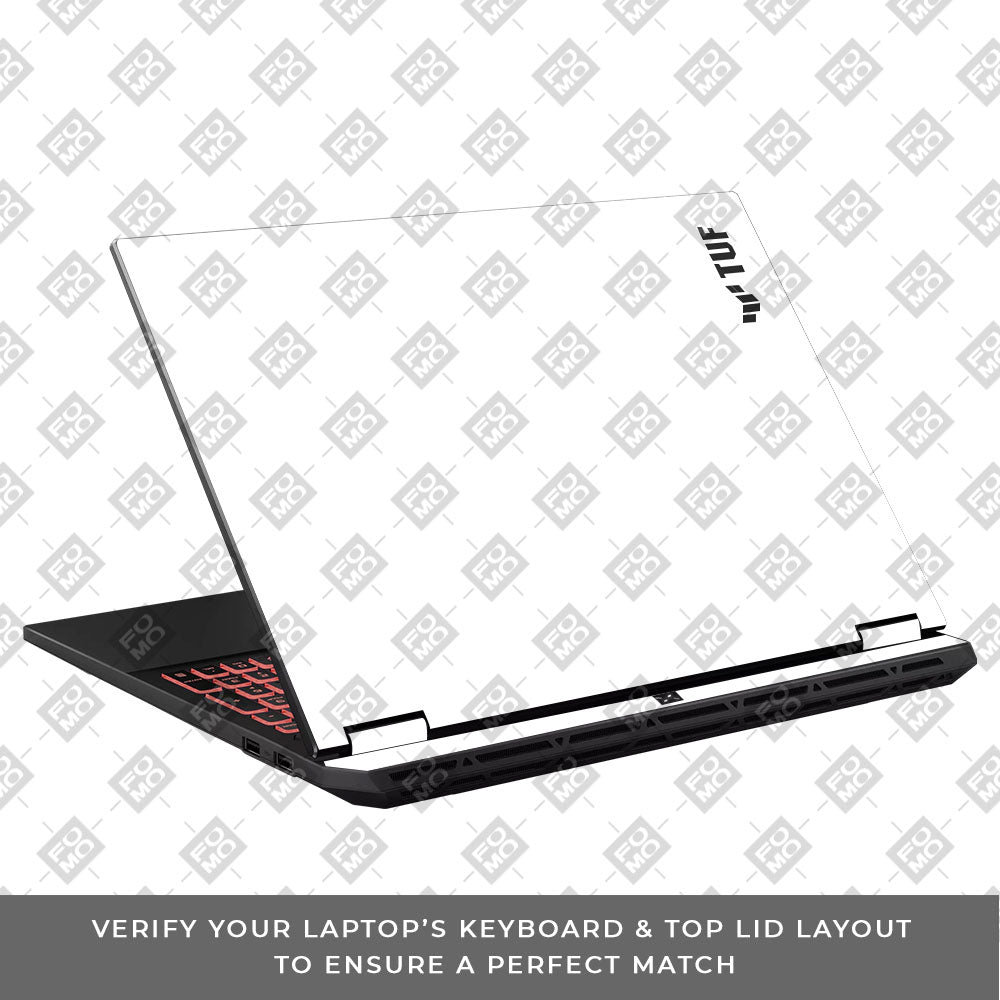 Textured White Asus TUF Gaming A16 2025 Laptop Skin