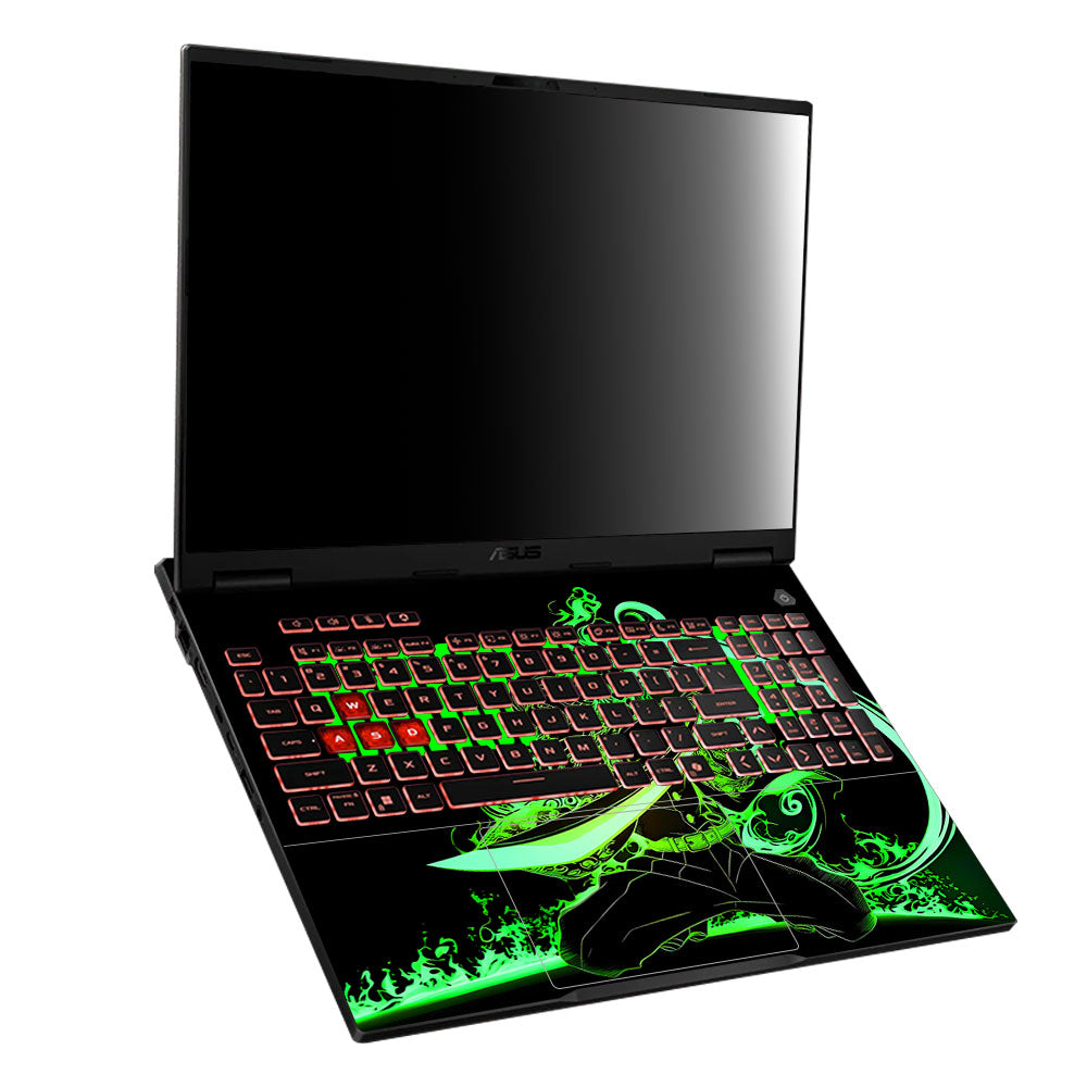 Tanjiro Green Flame Dance Asus TUF Gaming A16 2025 3D Laptop Skin