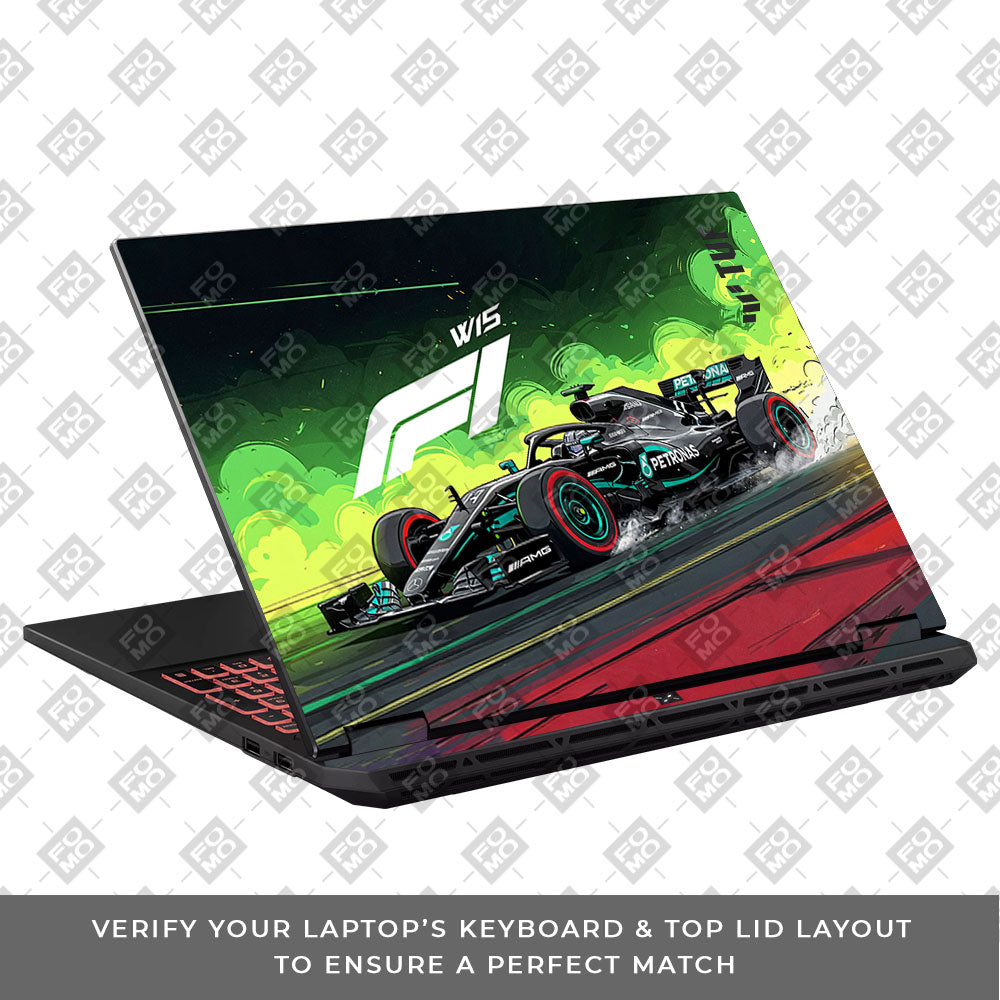 W15 F1 Red Bull x AMG Velocity Asus TUF Gaming A16 2025 3D Laptop Skin