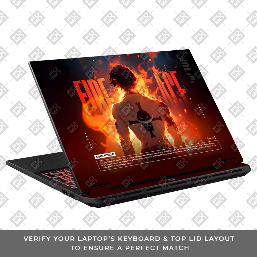 Fire Fist Ace Asus TUF Gaming A16 2025 Laptop Skin