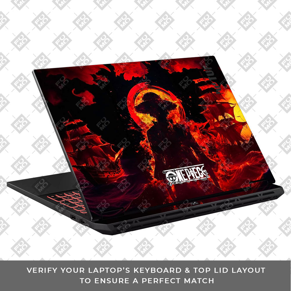 Luffy's Burning Tide Asus TUF Gaming A16 2025 Laptop Skin