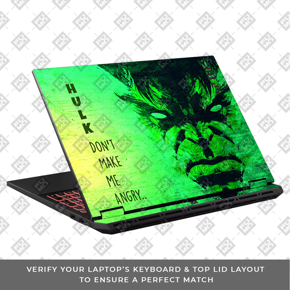 Hulk Don't Make Me Angry Asus TUF Gaming A16 2025 Laptop Skin