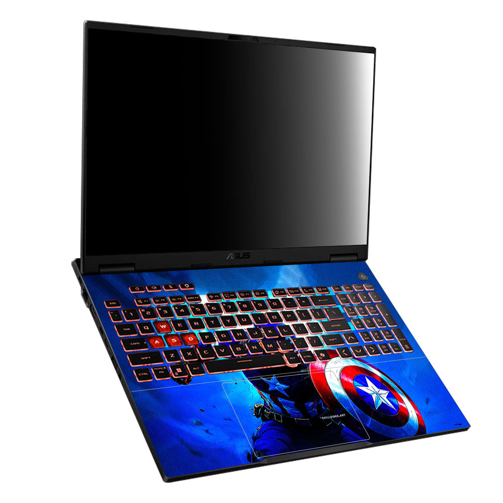 Shield of Justice Captain America Asus TUF Gaming A16 2025 Laptop Skin