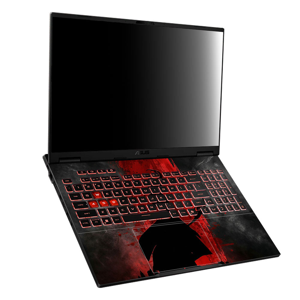 Red Villain Silhouette Asus TUF Gaming F16 2025 Laptop Skin