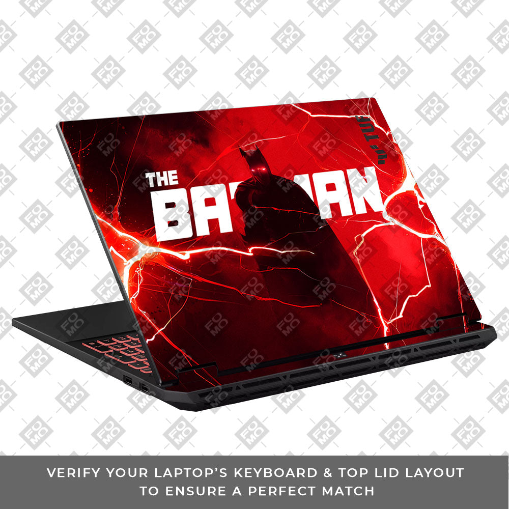 Red Rage Batman Asus TUF Gaming A16 2025 3D Laptop Skin