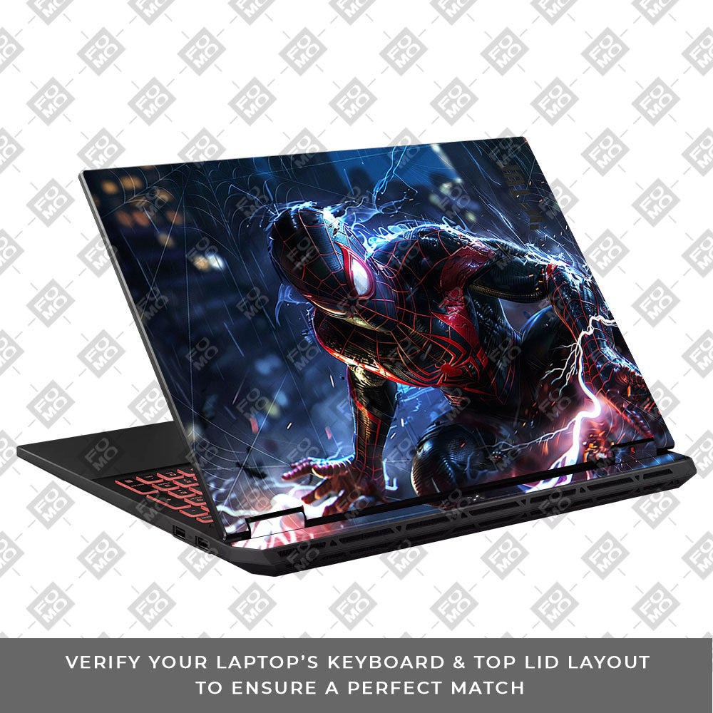 Miles Morales Shockwave Asus TUF Gaming A16 2025 3D Laptop Skin
