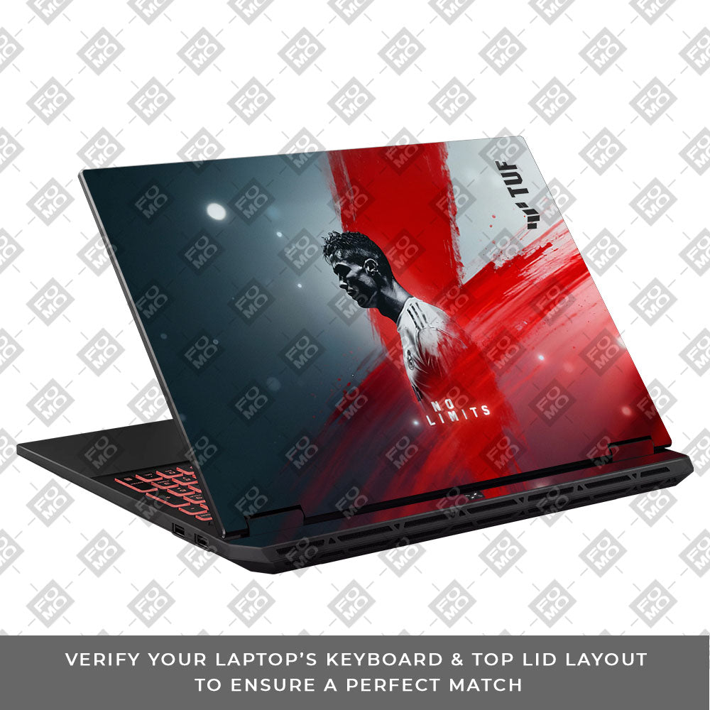 No Limits Ronaldo Spirit Asus TUF Gaming A16 2025 Laptop Skin