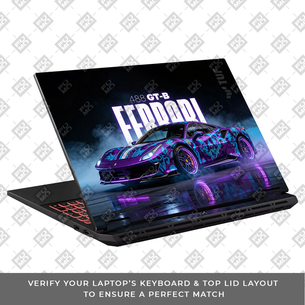 Psycho Drive Ferrari 488 Asus TUF Gaming A16 2025 Laptop Skin