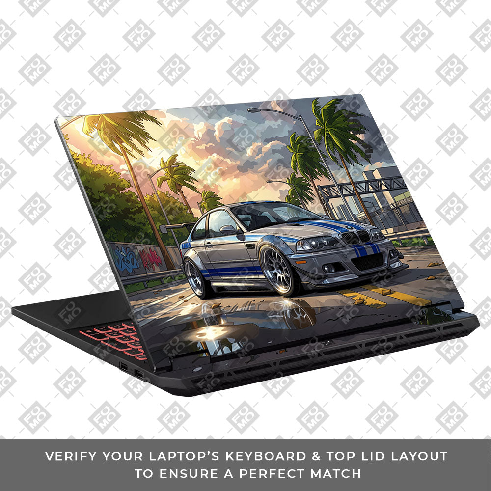 Street Icon BMW E46 Drift Legend Asus TUF Gaming A16 2025 Laptop Skin