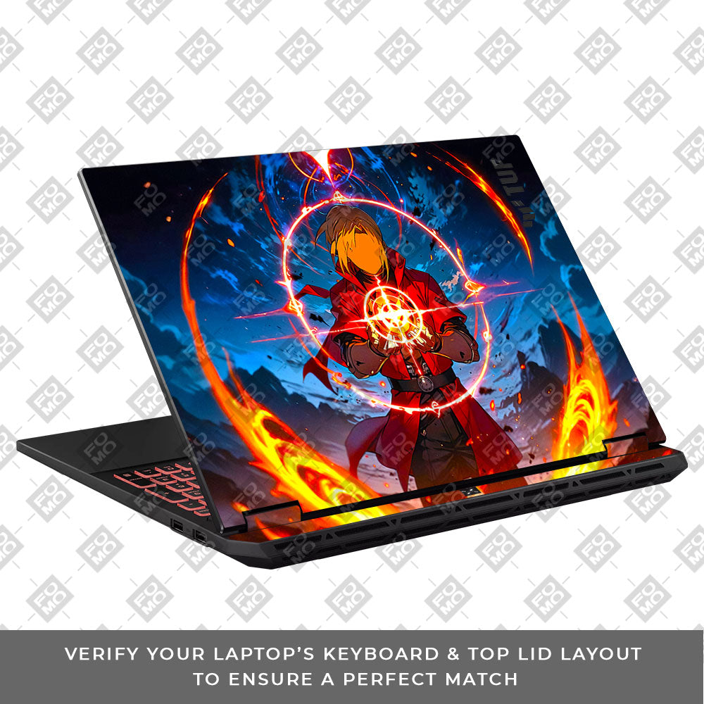 Edward Elric Fullmetal Alchemist Asus TUF Gaming A16 2025 Laptop Skin