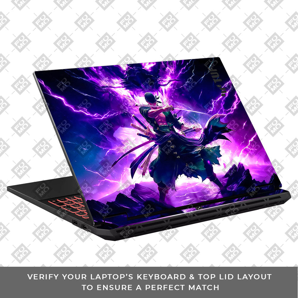Roronoa Zoro Hell Mode Asus TUF Gaming A16 2025 Laptop Skin
