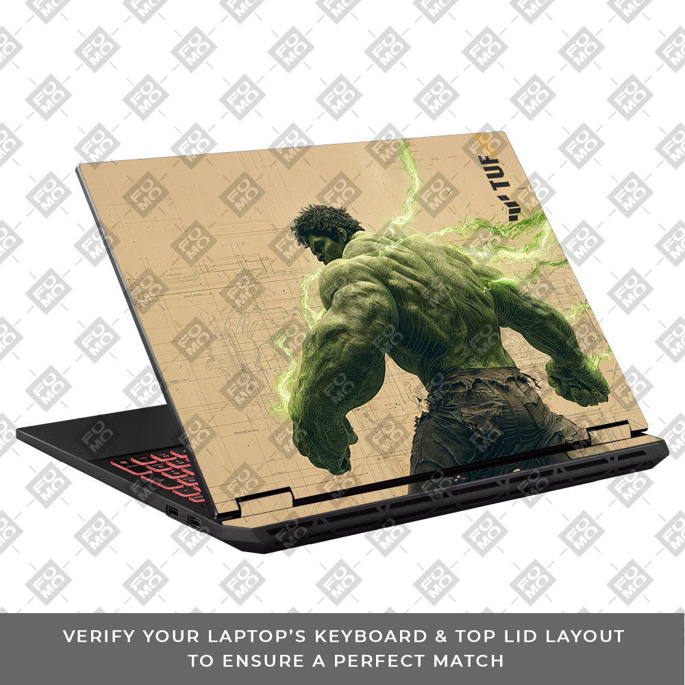 Hulk Unleashed Asus TUF Gaming A16 2025 Laptop Skin