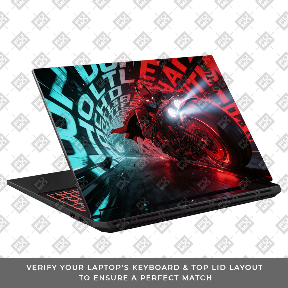 Batman's Cyber Pursuit Asus TUF Gaming A16 2025 3D Laptop Skin
