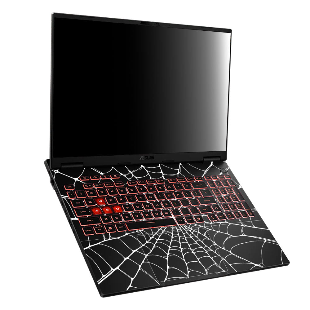 Transparent Spider Web Vortex Asus TUF Gaming A16 2025 Laptop Skin
