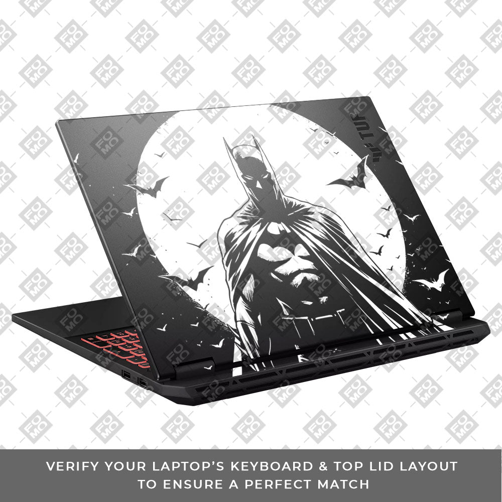 Transparent Dark Knight Moon Rise Asus TUF Gaming A16 2025 Laptop Skin