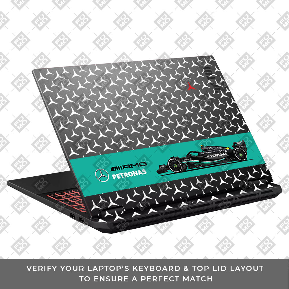 Transparent Mercedes AMG F1 Asus TUF Gaming A16 2025 Laptop Skin