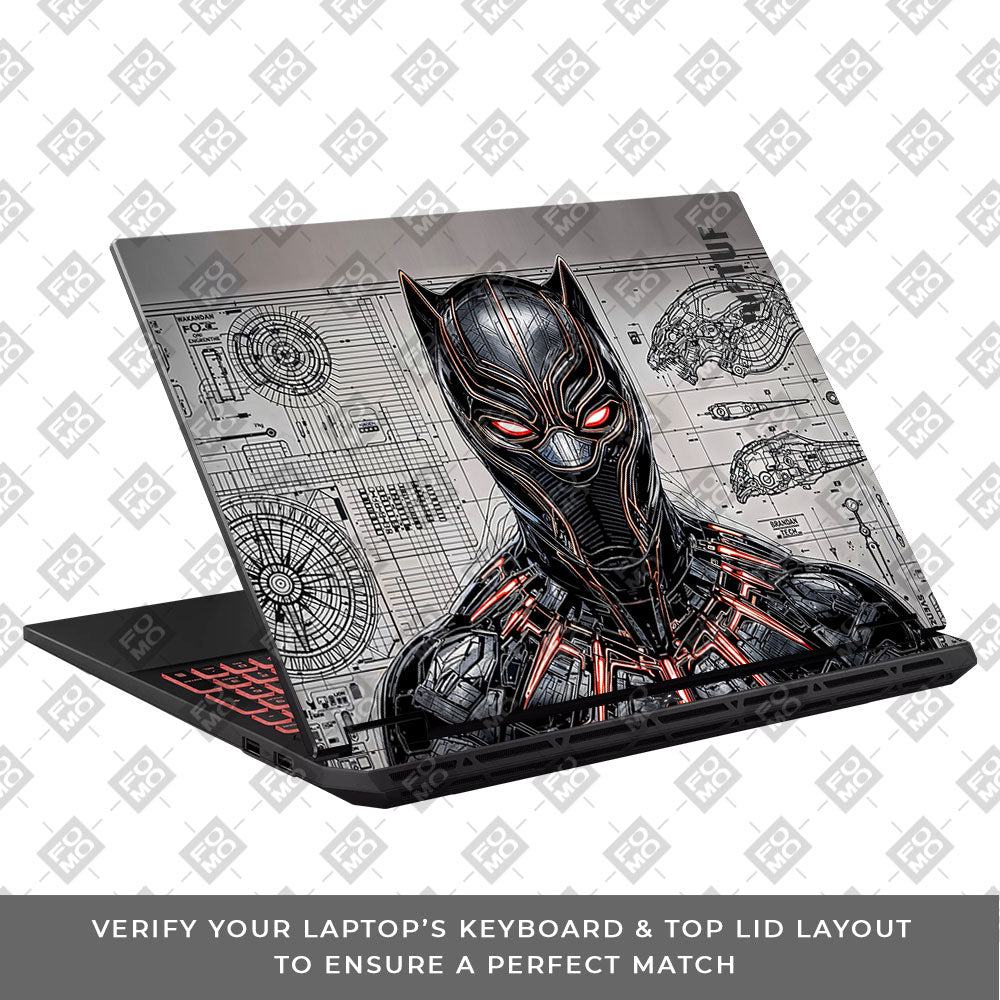 Black Panther Vibranium Tech Asus TUF Gaming A16 2025 3D Laptop Skin