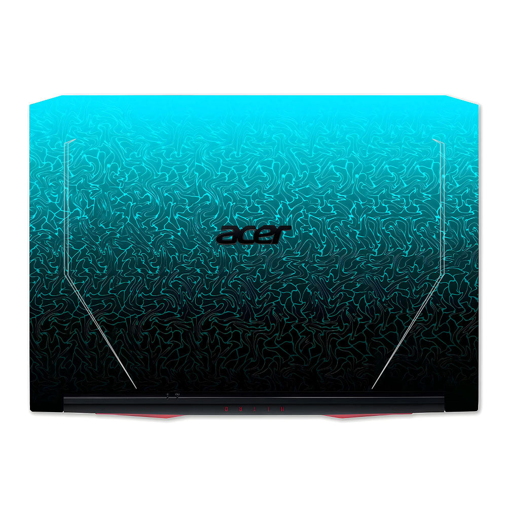 Cyan Blue to Black Gradient Acer Nitro 5 AN515 44, 56 Laptop Skin