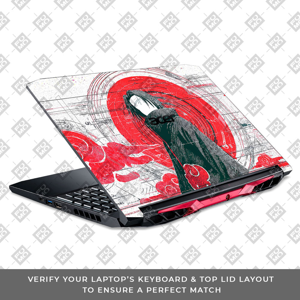 Itachi Uchiha Mark of the Akatsuki Acer Nitro 5 AN515 44, 56 Laptop Skin
