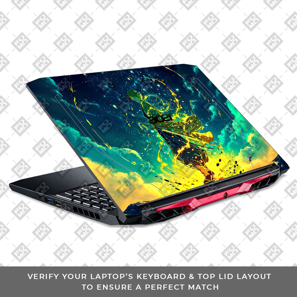 Zenitsu Thunder God Acer Nitro 5 AN515 44, 56 Laptop Skin