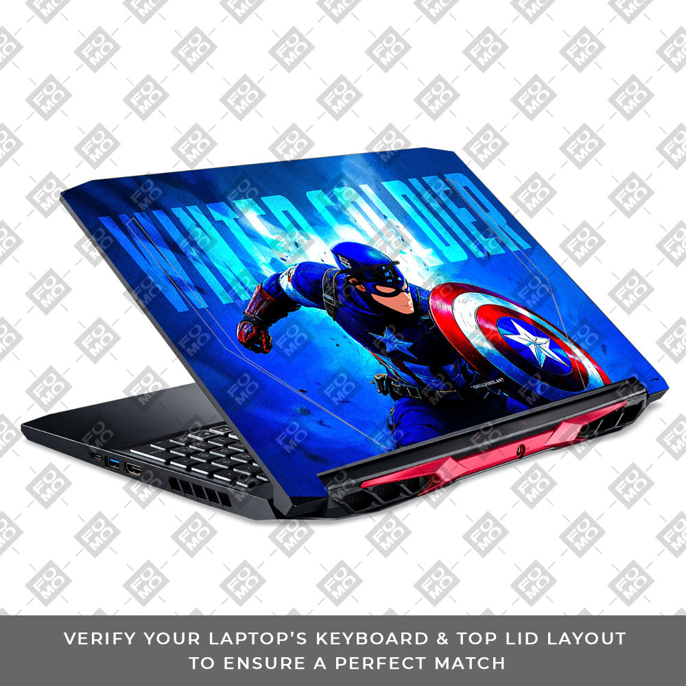 Shield of Justice Captain America Acer Nitro 5 AN515 44, 56 Laptop Skin