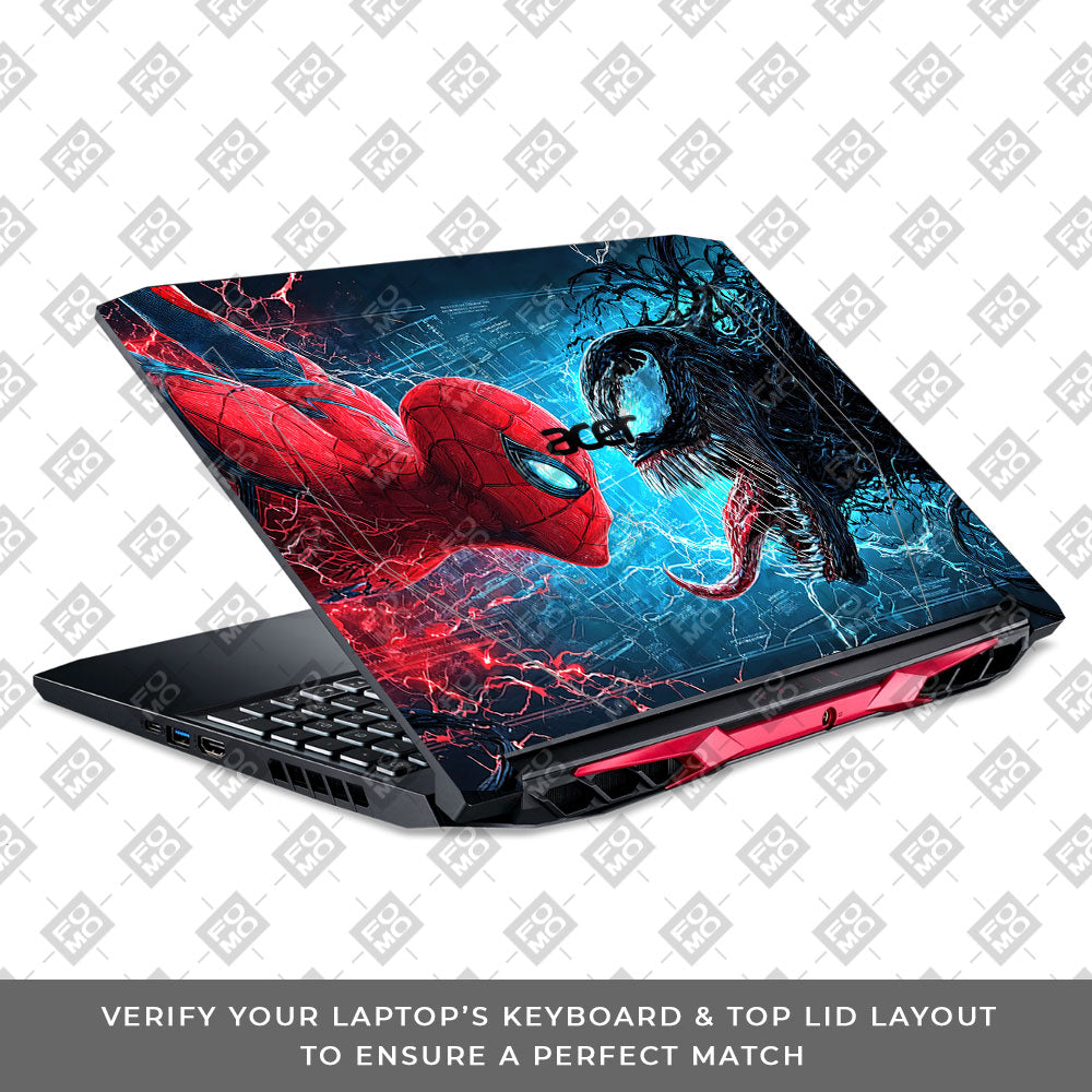 Spiderman vs Venom Showdown Acer Nitro 5 AN515 44, 56 3D Laptop Skin