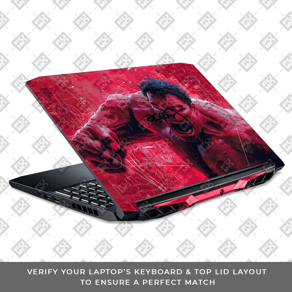 Gamma Rage Red Hulk Acer Nitro 5 AN515 44, 56 Laptop Skin
