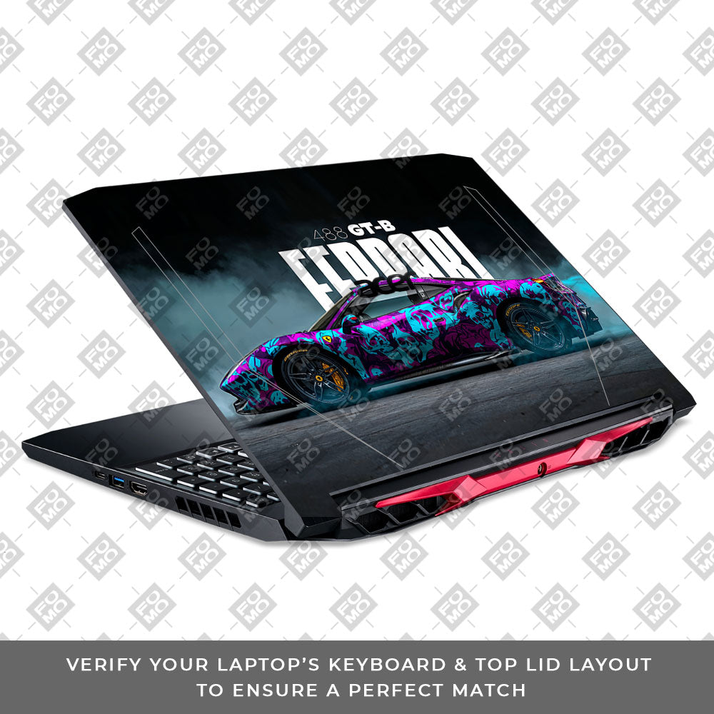 Psycho Drive Ferrari 488 Acer Nitro 5 AN515 44, 56 Laptop Skin