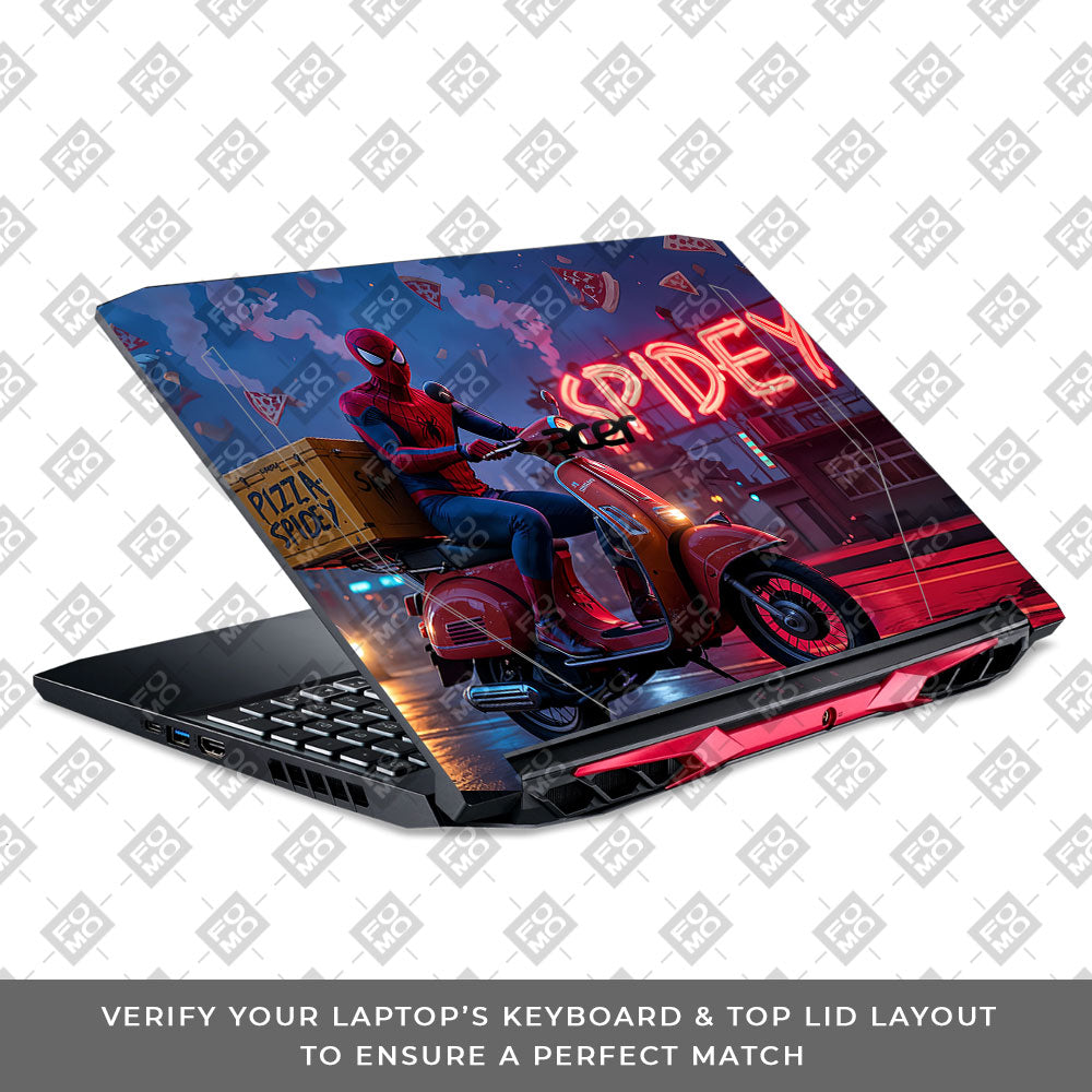 Pizza Spidey Acer Nitro 5 AN515 44, 56 Laptop Skin