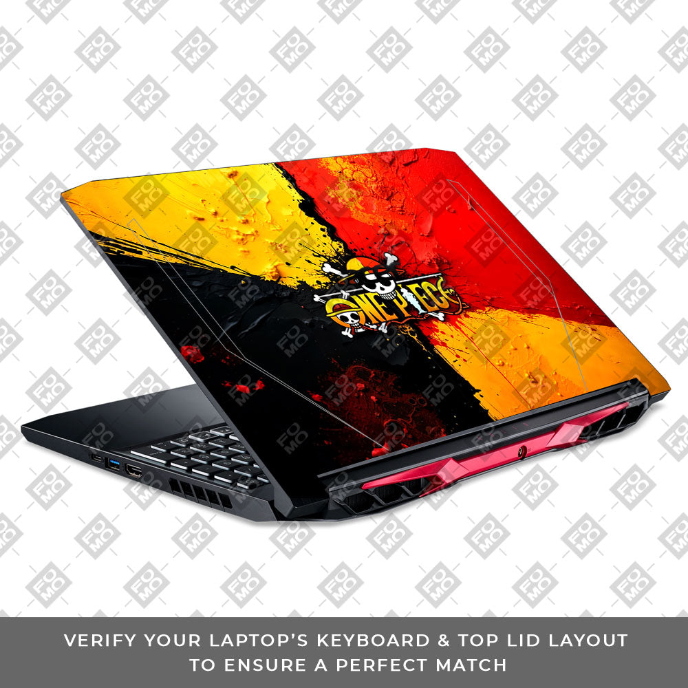 One Piece Paint Splash Acer Nitro 5 AN515 44, 56 Laptop Skin