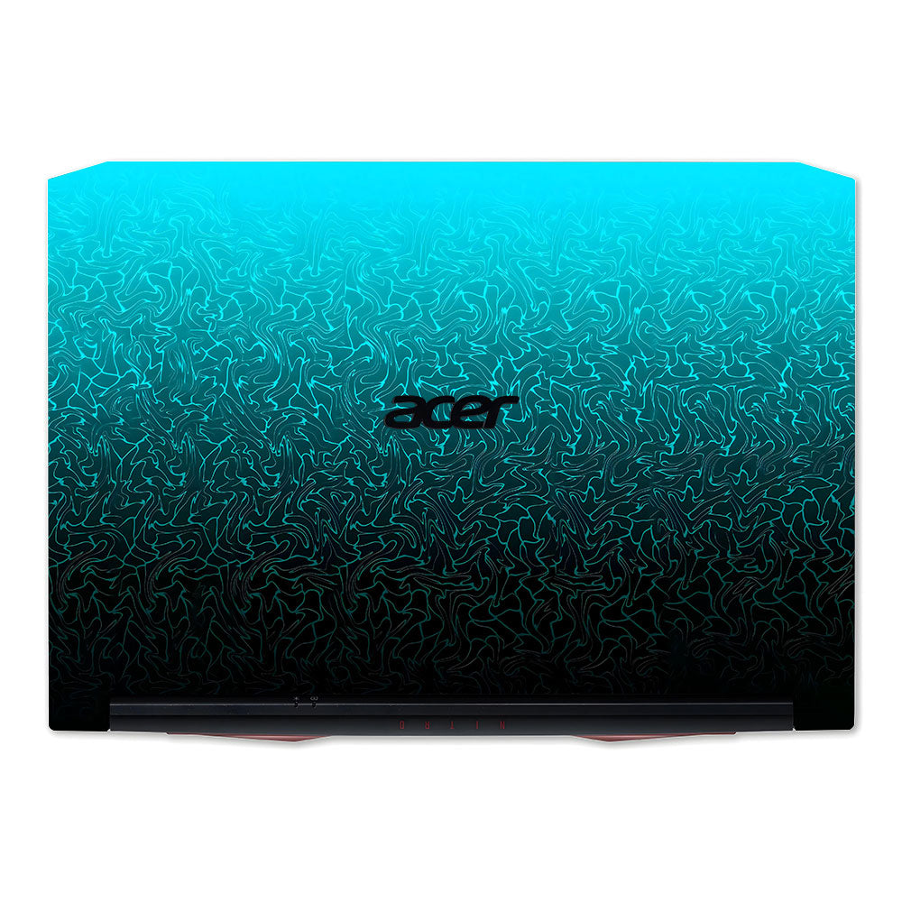 Cyan Blue to Black Gradient Acer Nitro 5 AN515 45, 55, 57 Laptop Skin