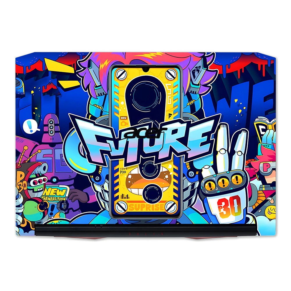 Futuristic Cyberpunk Vision Acer Nitro 5 AN515 45, 55, 57 Laptop Skin