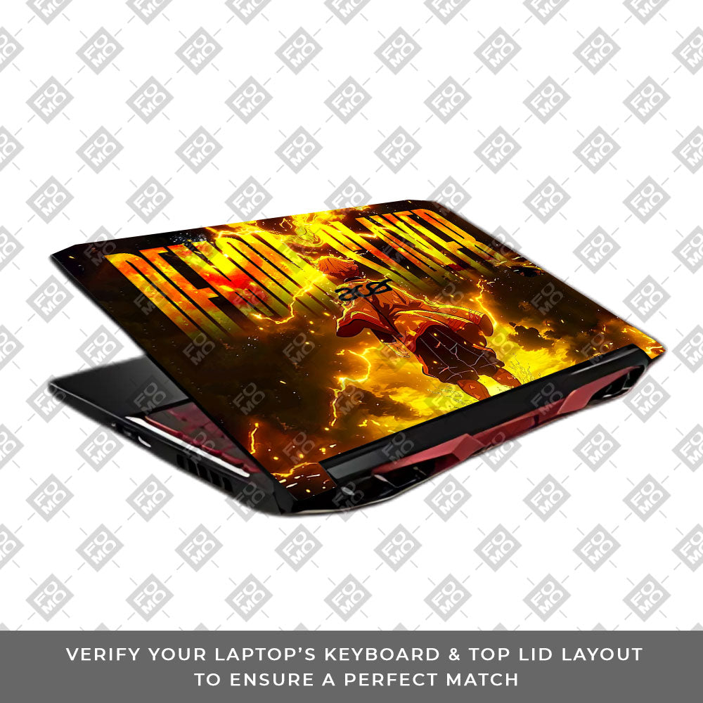 Zenitsu Lightning Strike Acer Nitro 5 AN515 45, 55, 57 Laptop Skin
