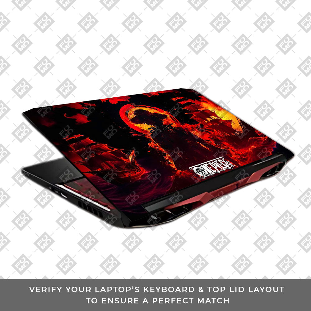 Luffy's Burning Tide Acer Nitro 5 AN515 45, 55, 57 Laptop Skin