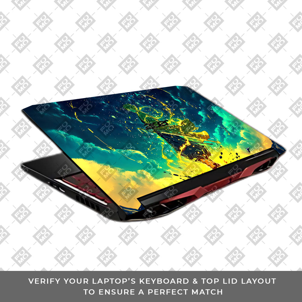 Zenitsu Thunder God Acer Nitro 5 AN515 45, 55, 57 Laptop Skin