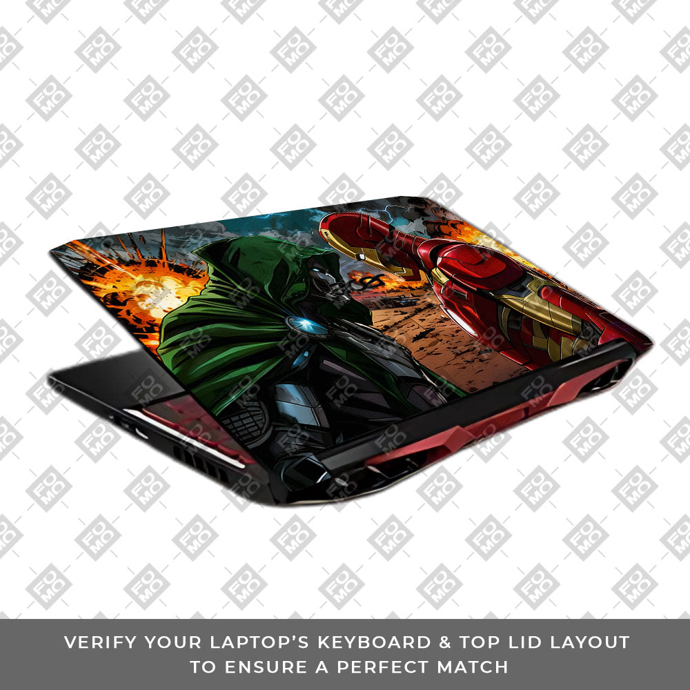 Iron Man vs Doom Acer Nitro 5 AN515 45, 55, 57 3D Laptop Skin