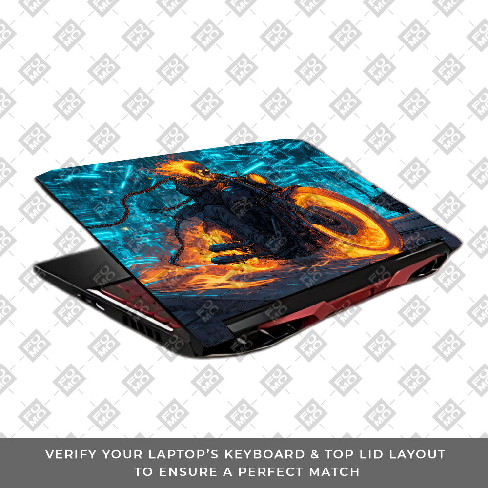 Hellfire Rider Acer Nitro 5 AN515 45, 55, 57 Laptop Skin