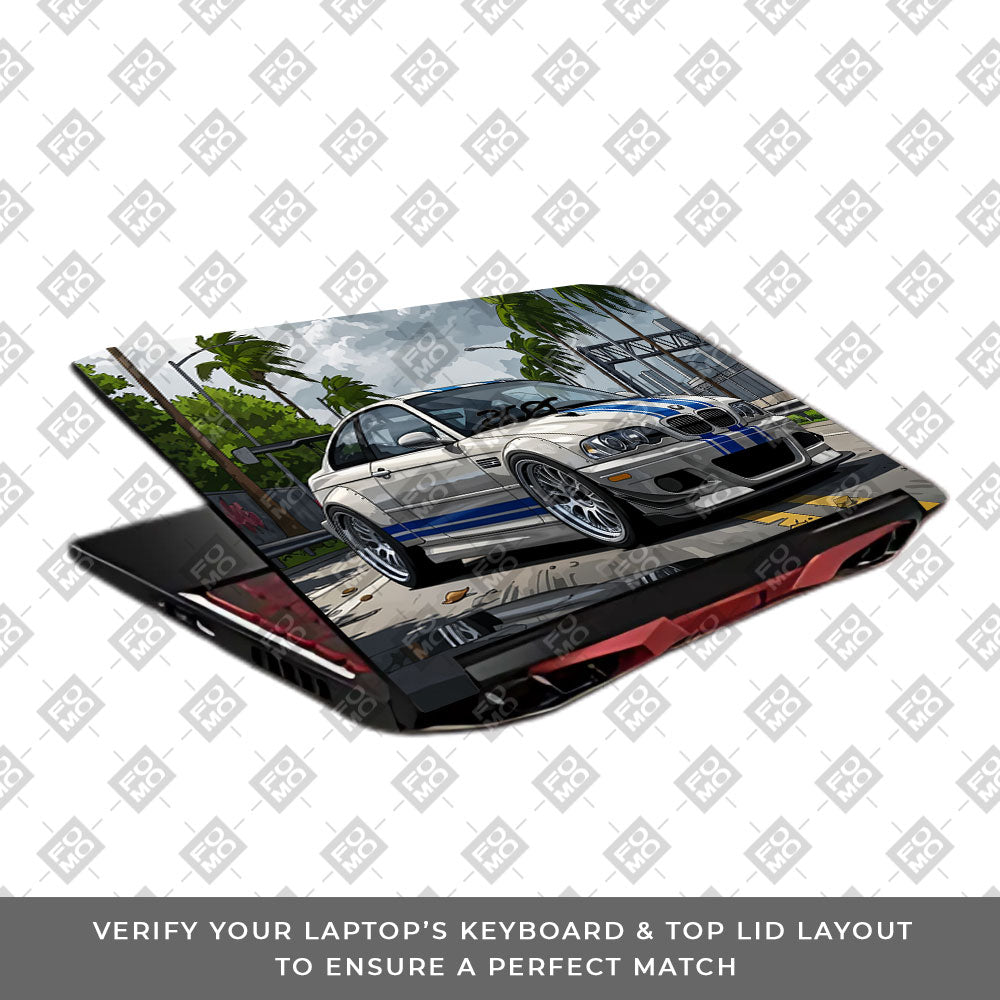 Street Icon BMW E46 Drift Legend Acer Nitro 5 AN515 45, 55, 57 Laptop Skin