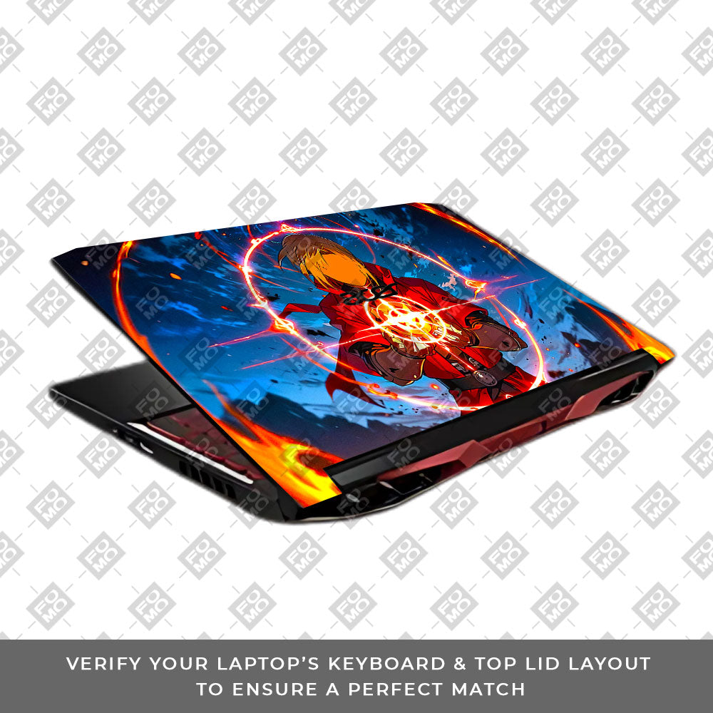 Edward Elric Fullmetal Alchemist Acer Nitro 5 AN515 45, 55, 57 Laptop Skin