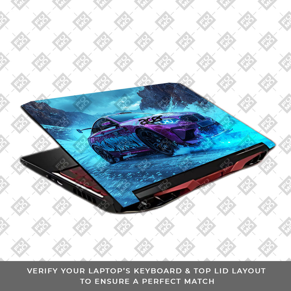 BMW Neon Drift Acer Nitro 5 AN515 45, 55, 57 Laptop Skin