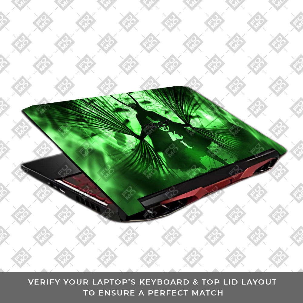 Loki's Green Aura Acer Nitro 5 AN515 45, 55, 57 Laptop Skin